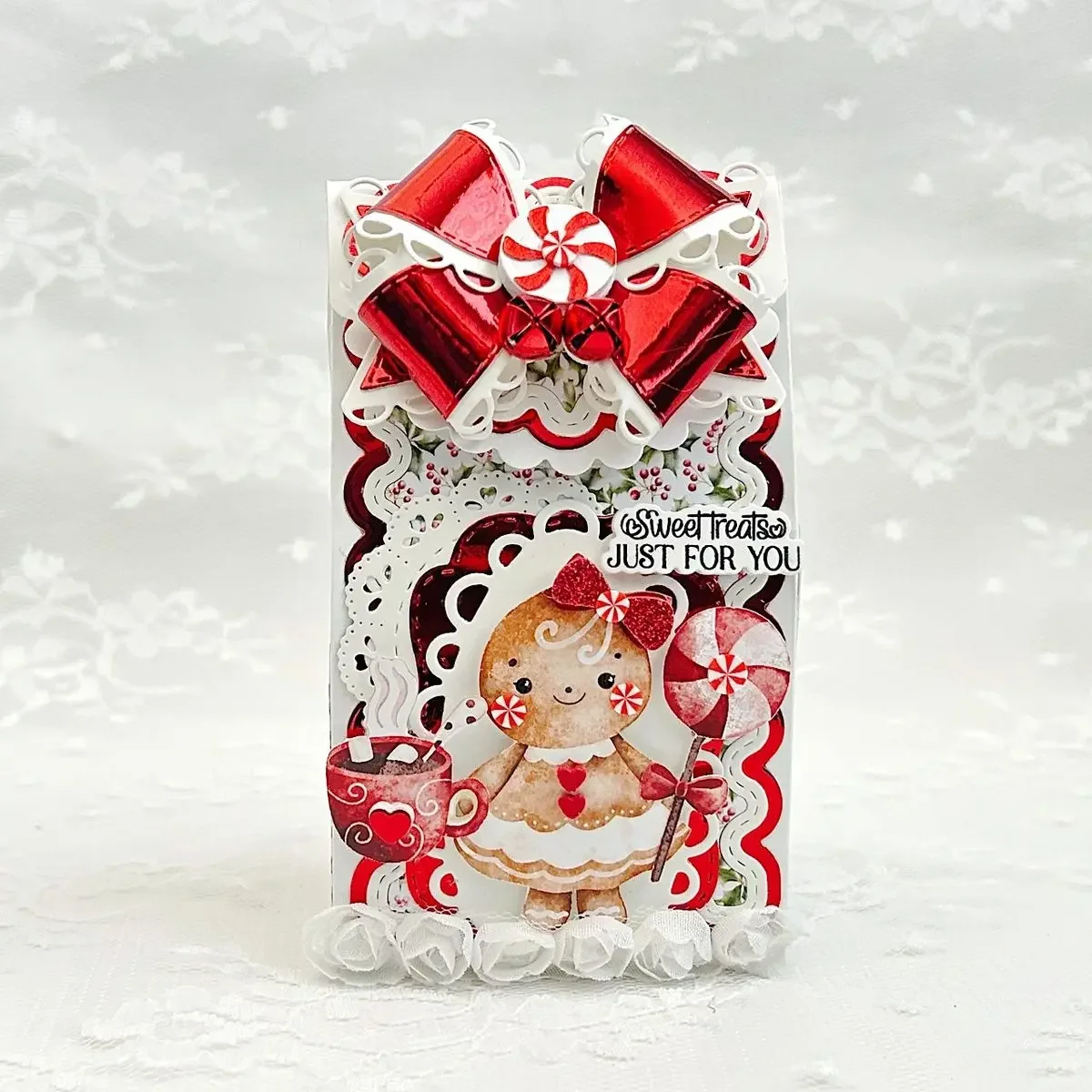 Weihnachten 2025, Schneeflocke, Geschenkbox, Schleife, Metall-Stanzformen, transparente Stempel für DIY-Herstellung, Karte, Sammelalbum, Basteln, Vorlage, Dekoration – Detail 6