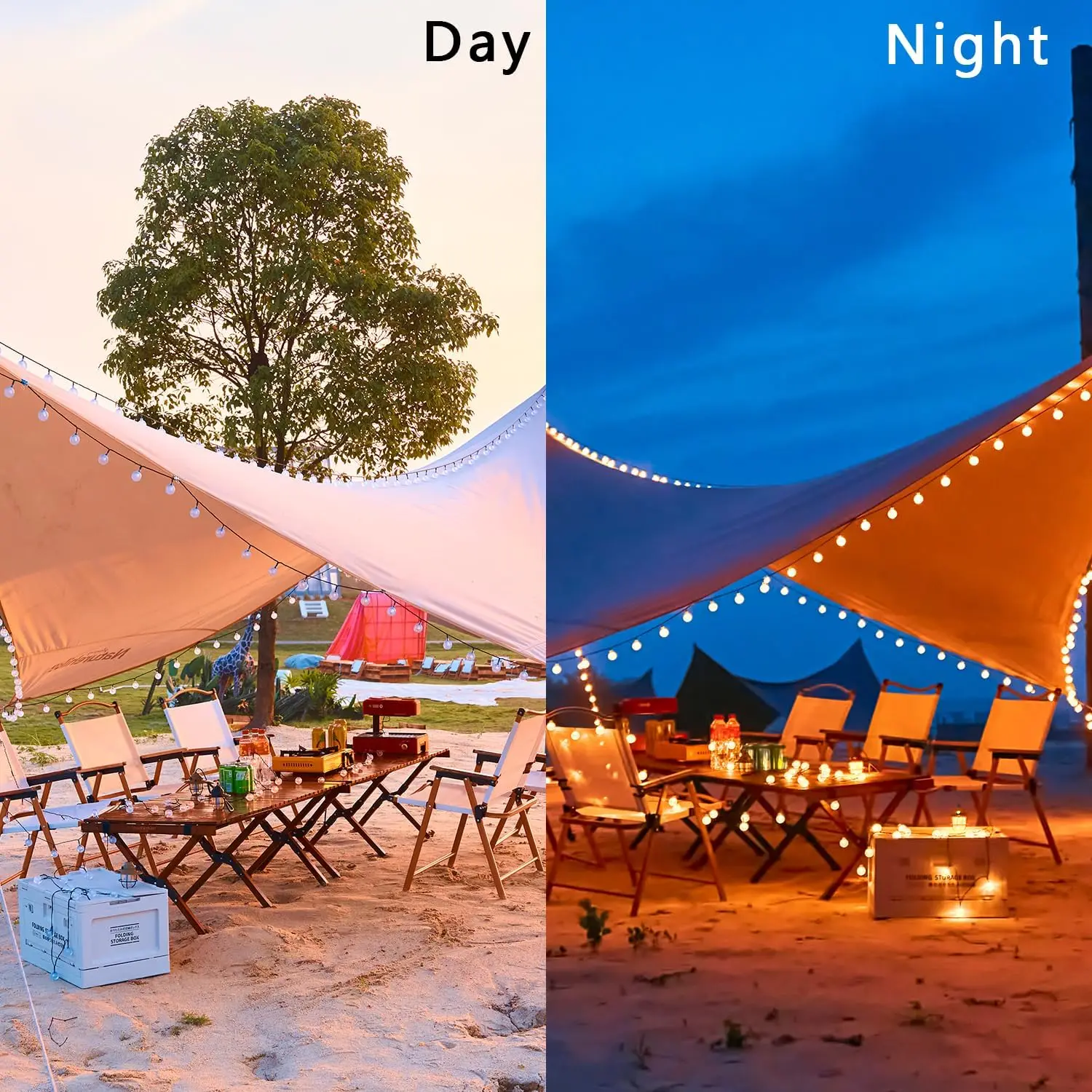 1pc Solar Crystal Ball Fairy String Lights 5M20L Outdoor Waterproof Christmas Decoration Camping Fairy Garland Garden Party