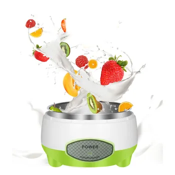 Compact Yogurt Maker Machine Stainless Steel Container Yogurt Maker for Homemade DIY Yogurt Green 15W 1