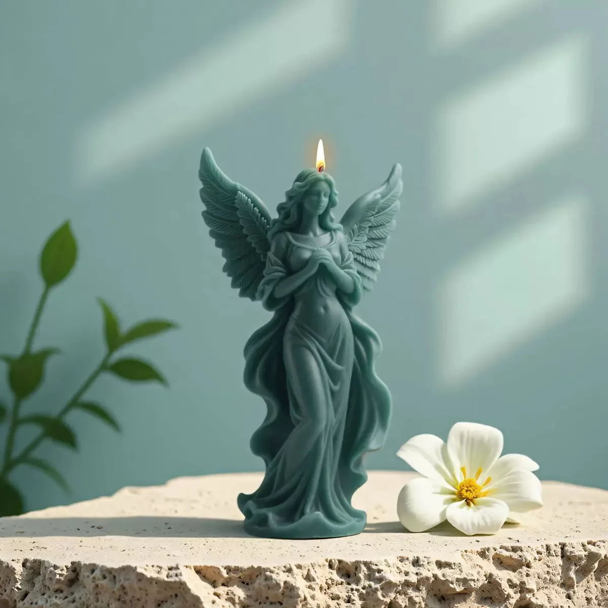 3D Fantasy Wings Goddess Aromatherapy Candle Silicone Mold DIY Soap Plaster Home Decoration Reusable