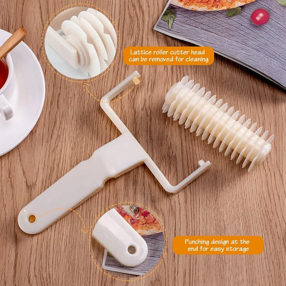 Dough Cutter Lattice Roller Pie Pizza Cookie Dough Roller Lattice Household Baking Pastry Tools Plastic Cutter