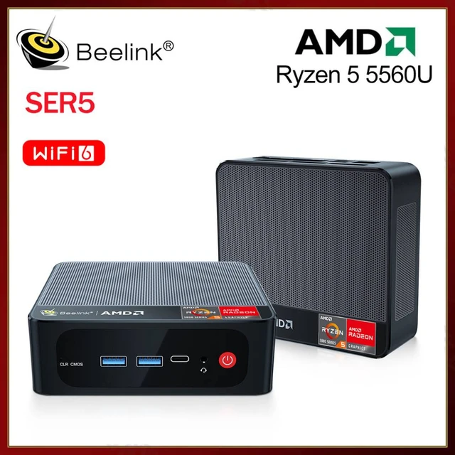 Beelink SER5 Max Mini PC AMD Ryzen 5 5800H DDR4 16GB 32GB SSD 500GB 1TB  Support WiFi6 BT5.2 4K Dual HD 1000M Desktop - AliExpress