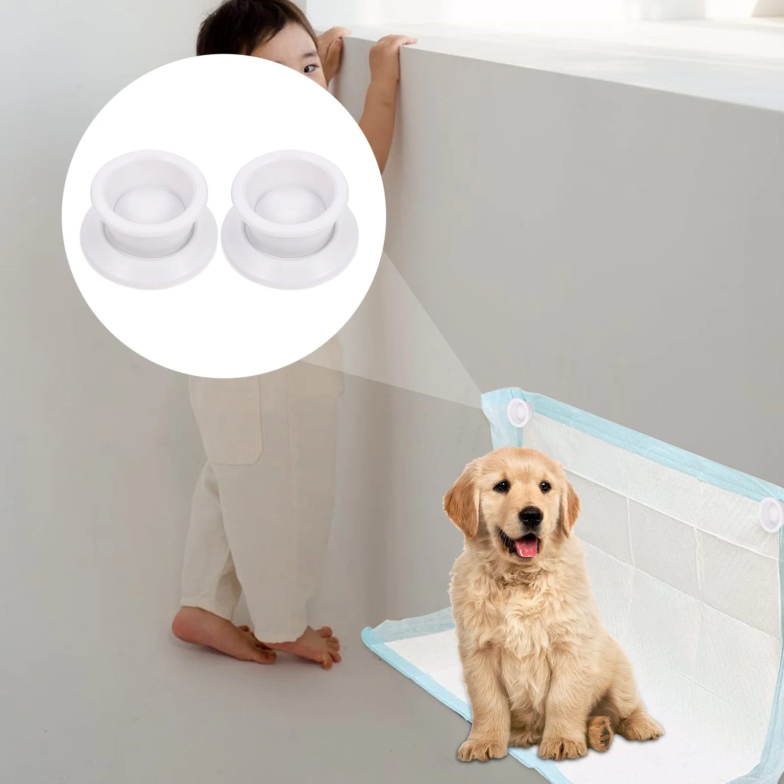 

2 Pcs Urinal Pad For Pet Stickers Dog Pee Holder Nappy Mat Magnet Portable Supply Fixed Puppy Potty Training Strong