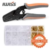 IWISS IWS-2412M Crimping Pliers 2.8/4.8/6.3mm Plug Insulated Male Female Connectors Wire Crimper Set Terminals Assortment Kit 1