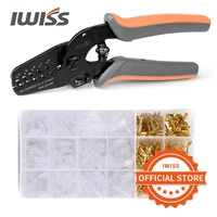 IWISS IWS-2412M Crimping Pliers 2.8/4.8/6.3mm Plug Insulated Male Female Connectors Wire Crimper Set Terminals Assortment Kit 1