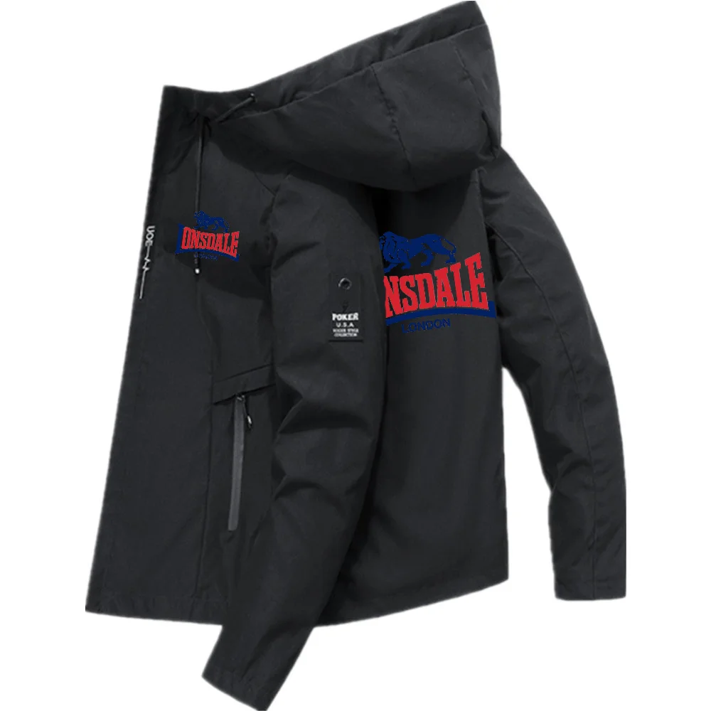 LONSDALE Windbreaker Men Tactical Jacket Waterproof Outdoor Hooded Coat Sports Military European Field Climbing Thin Outwear