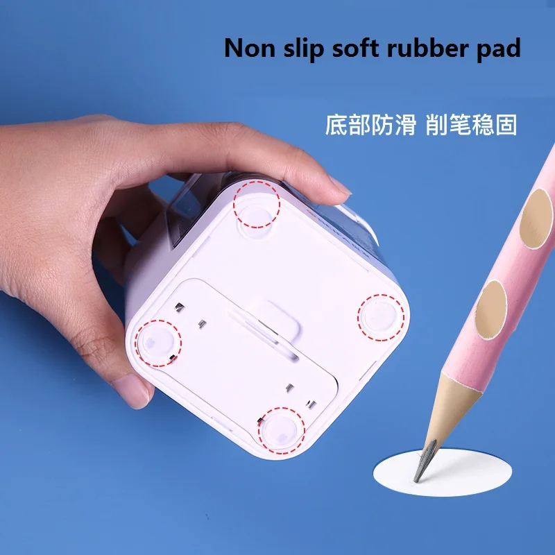 Beifa 전기 연필 숫돌, 이중 구멍, 배터리 또는 USB 전원 공급 장치, 학교 학생 문구