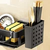 New Style With Tray Space Kitchen Storage Rack Sink Drain Rack Sponge Organizer Hanging Soap Drainer Shelf Shelves 6