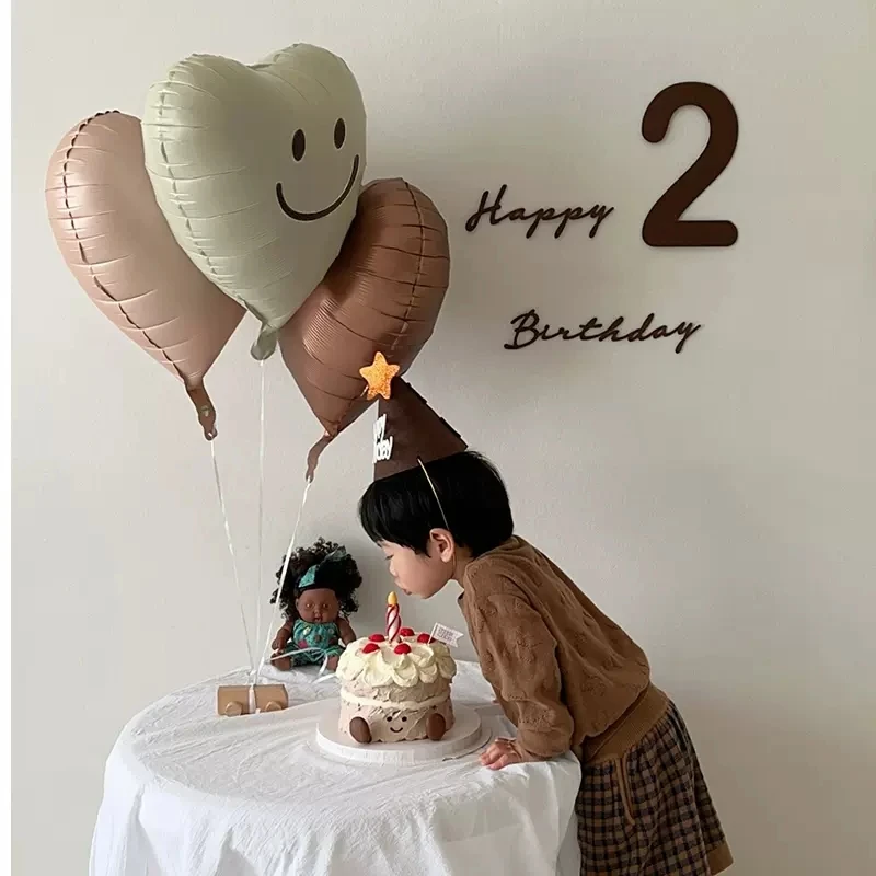 3-10Pcs 18inch Heart Star Aluminum Foil Balloons Retro Color Helium Air Balloon for Wedding Adult Kids Birthday Party Decoration