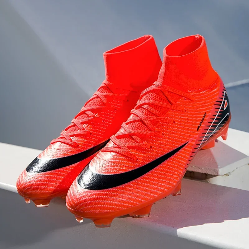 Men Soccer Shoes Long Spikes Indoor Football Boots TF/FG Sneakers Outdoor Sports Shoes Match football boots