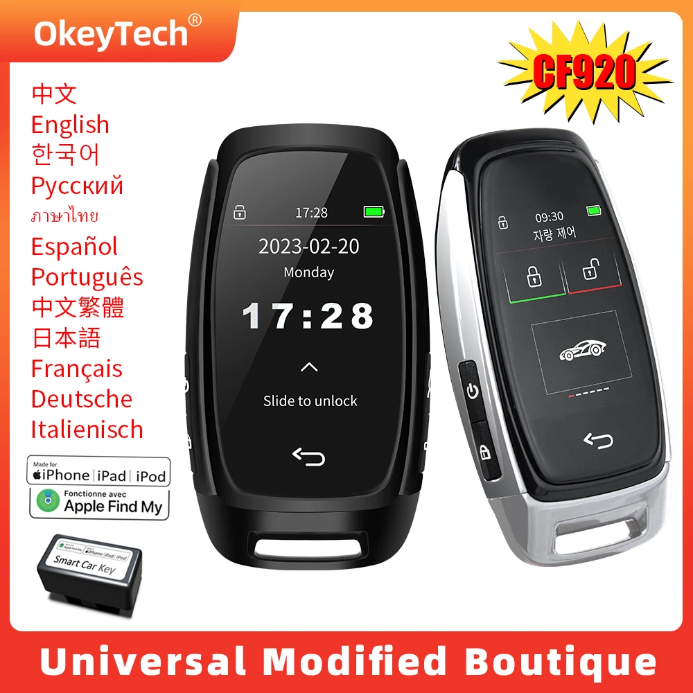 Coreano/Inglese Cf920 Modificato Universale Smart Lcd Key Comodo Ingresso Auto Lock Keyless Go Per Audi/Ford/Mazda/Toyota/Porsche