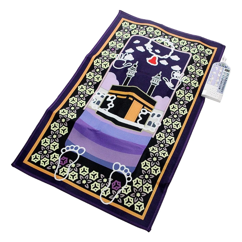 

Electronic Islamic Prayer Mat for Children Muslim Educational Interactive Worship Blanket Eid Mubarak Rug Carpet Speaker