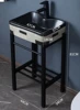 Ceramic Vessel Sink Wall Mounted Porcelain Sink With Stainless Steel Stand Bathroom Balcony Wall Hang Washing Basin With Support 6