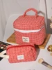 Plaid Makeup Bag Large Capacity Portable Cosmetic Bag For Women Girls Skincare Toiletry Bag Multifunctional Cute Wallet Pouch 4