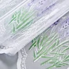 White Lavender Spray Flower Short Curtains, Living Room Bedroom Window Decorative Curtains, Kitchen Cabinet Blocking 5