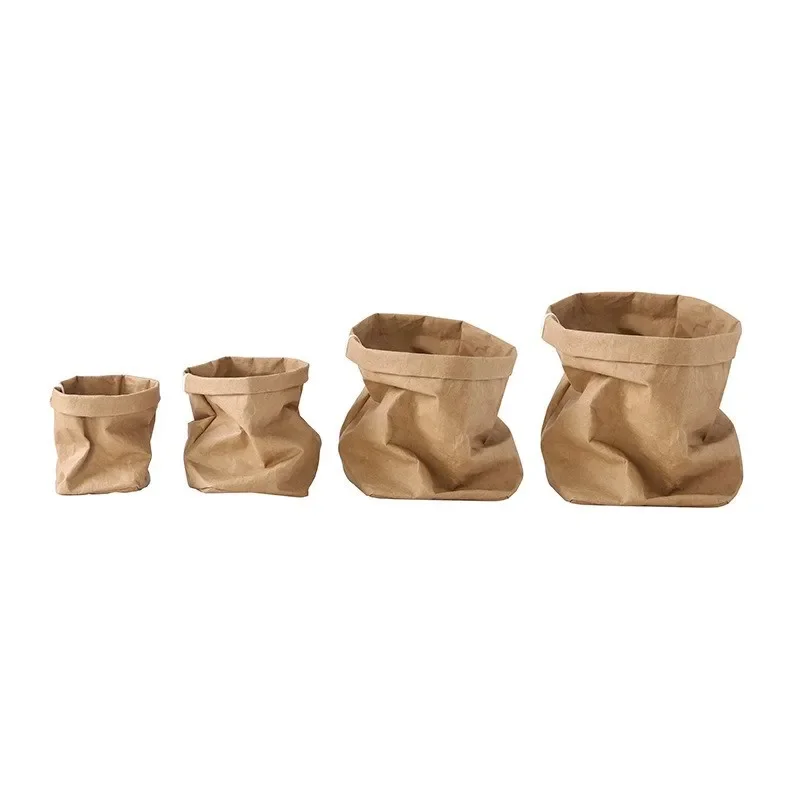 

Wash Tear Not Rotted Environmental Bags Kraft Paper Plants Fruit Vegetables Household Storage Bag Sundries Cosmetics Storage
