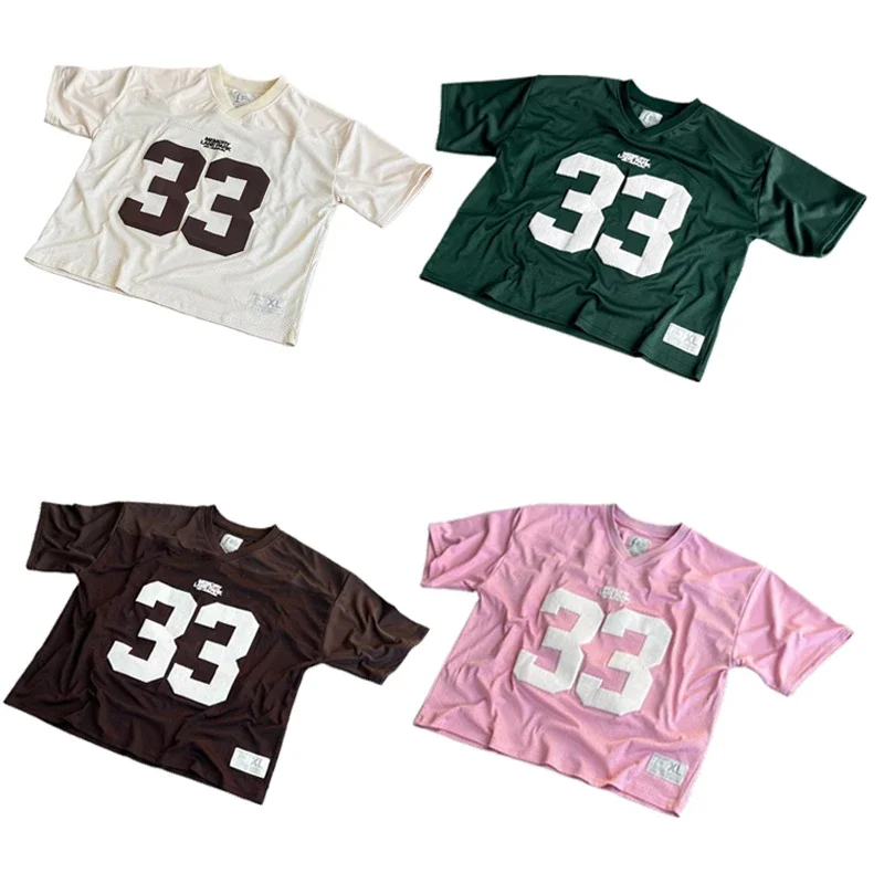 Y2K Mesh Jersey Quick Dry T Shirt Breathable Streetwear Men