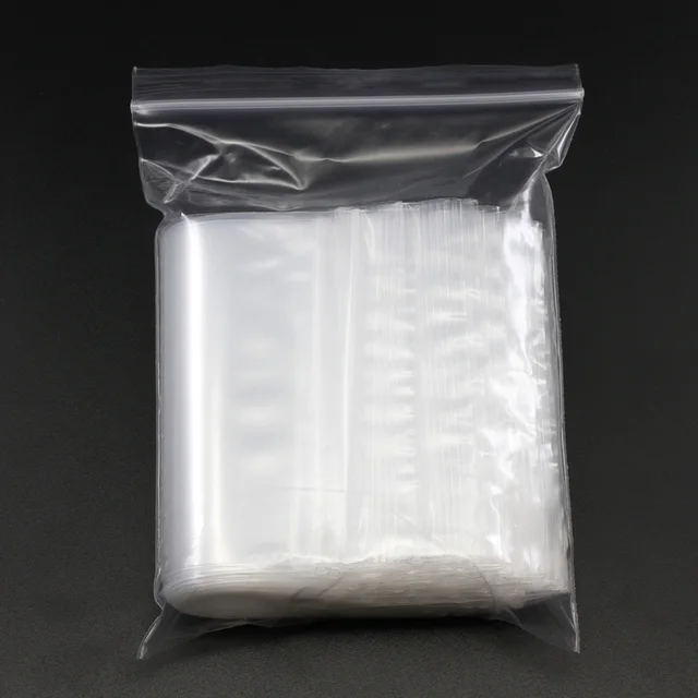 100Pcs Mini Zip Lock Baggies Plastic Packaging Bags Small Plastic Zipper  Bag Ziplock Bag (Size: 4*6cm 5*7cm 6*8cm 7*10cm, Color: Transparent)