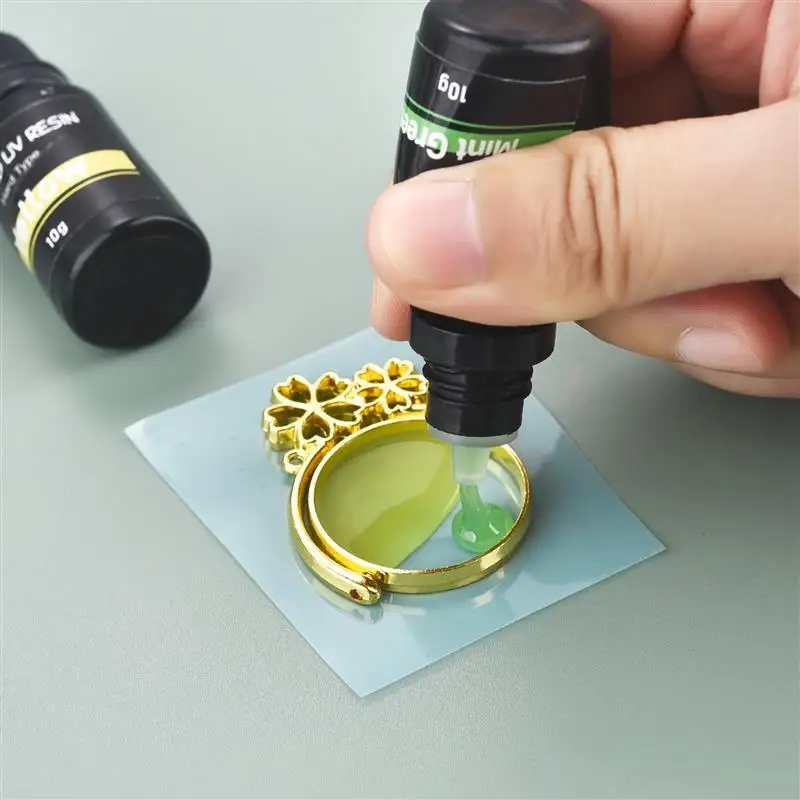 UV resin glue 17 colors UV resin glue 10ml epoxy glue hard ultraviolet curing DIY UV color resin jewelry making quick drying clear
