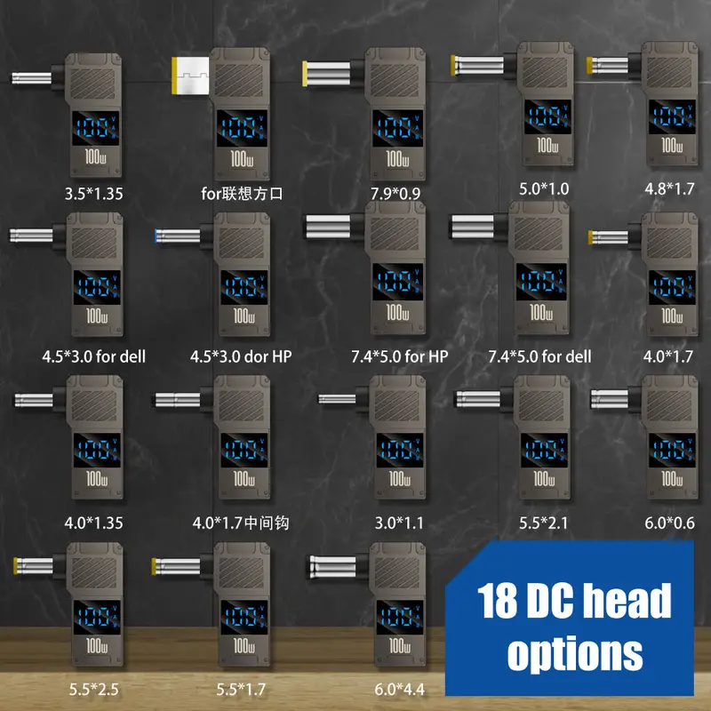 PD100W Type-C to DC Plug Converter USB C to DC Laptop Charging Adapter Power Charger Connector Tip for Lenovo Thinkplus HP DELL - Image 2