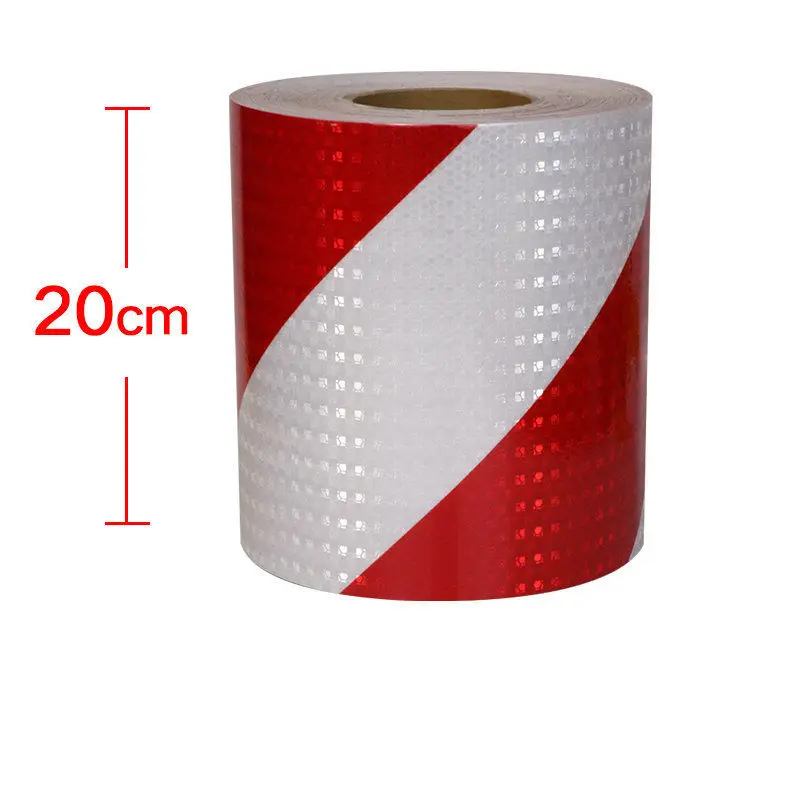 Reflective Tape Red White Sticker Self-adhesive Car Safety Warning Reflective Film Truck Tape