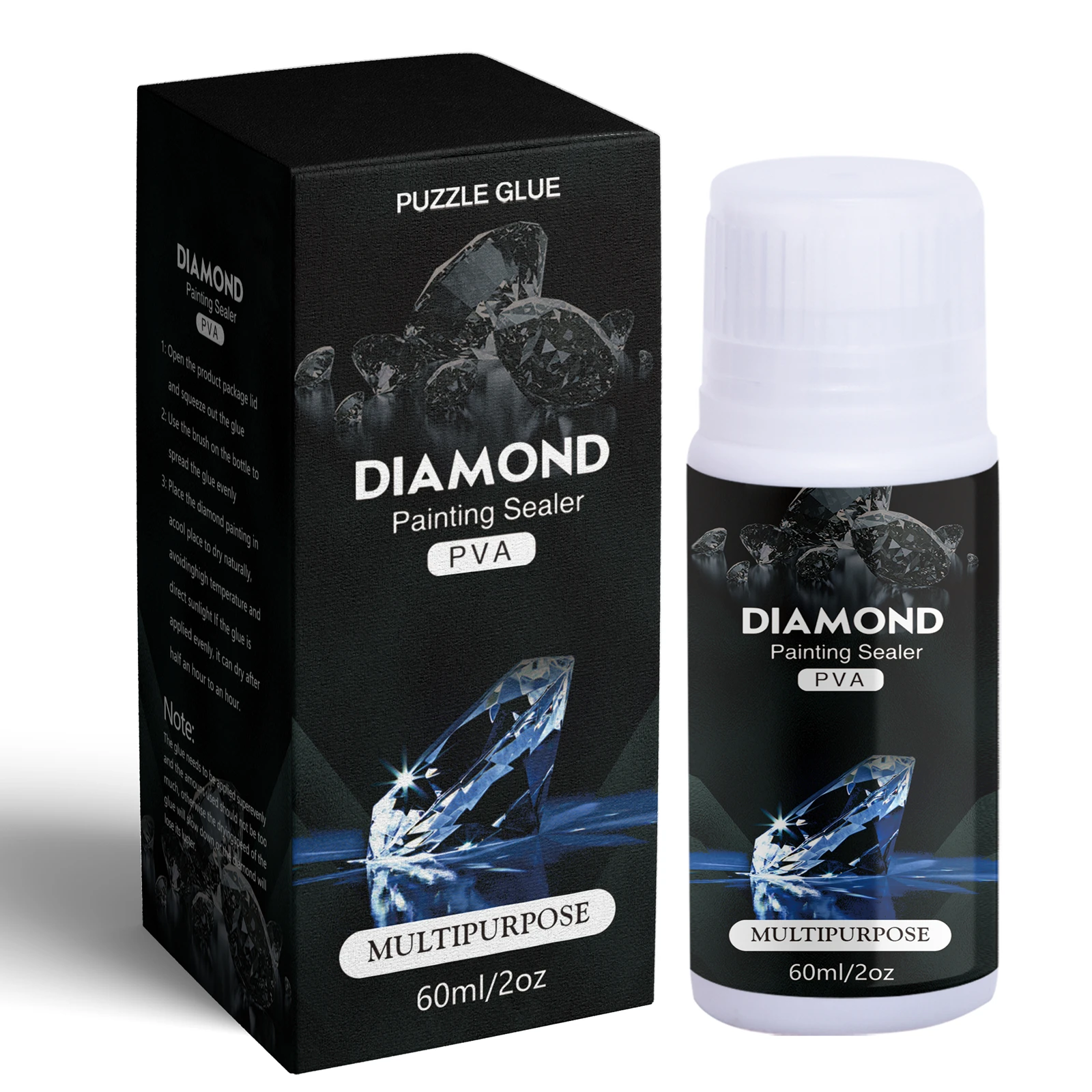 Diamond Painting Sealer 60ML with Sponge Head, 5D Diamond Painting Glue ...