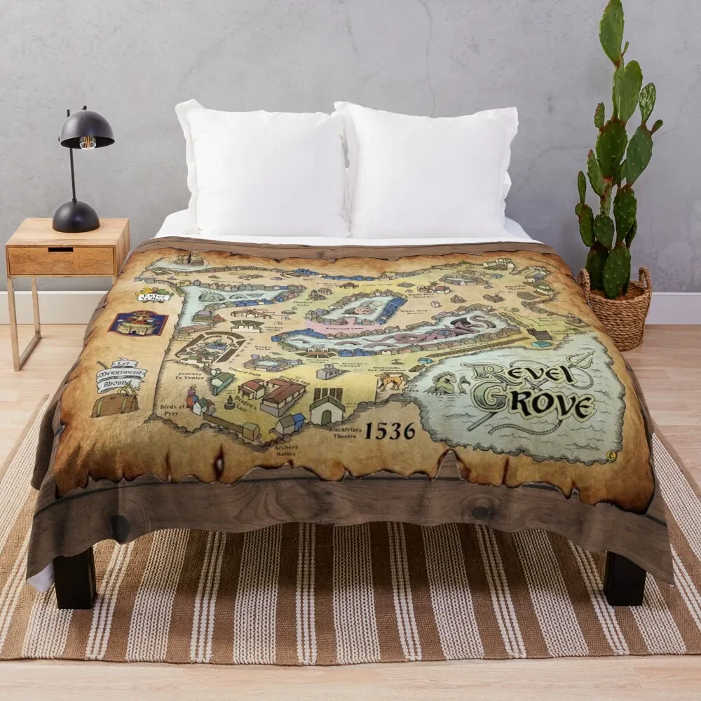 Mappa Di Revel Grove - 1536 Pt Ii Copre Coperte Da Tiro Coperte Decorative Termiche