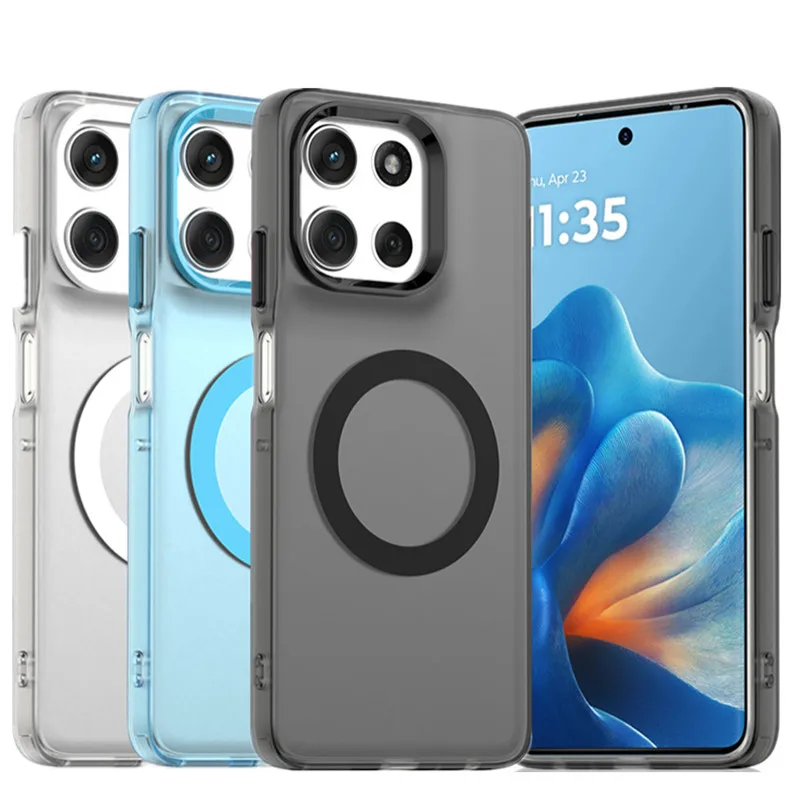 Magnetic Wireless Charging Case in Candy Colors with Transparent Shell