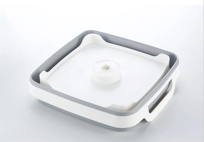 New Square Fruit and Vegetable Wash Basin Kitchen Product Supply Folding Sink Drainage Basket