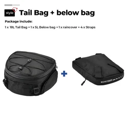 KEMIMOTO Motorcycle Luggage Rack Tail Bag - Adventure Accessories (A set)