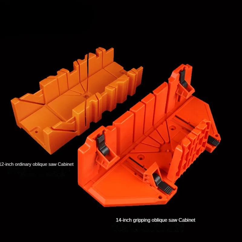 Woodworking Clamping Mitre Box Diagonal Saw Cabinet 45 90 Degree Saw Box Angle Saw Oblique Cutting Groove Sawing Guide Slot 6