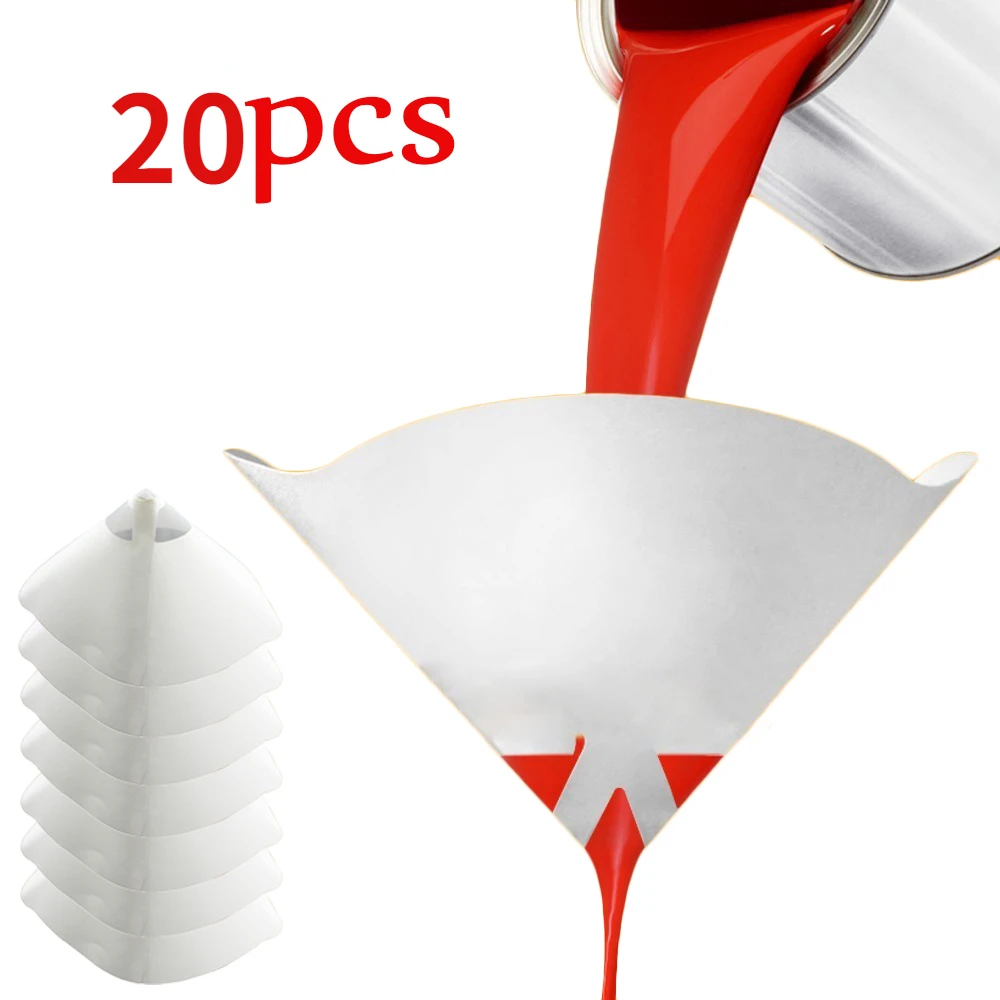 Car Paint Spray Mesh Paper Filter Purifying Straining Funnel Disposable