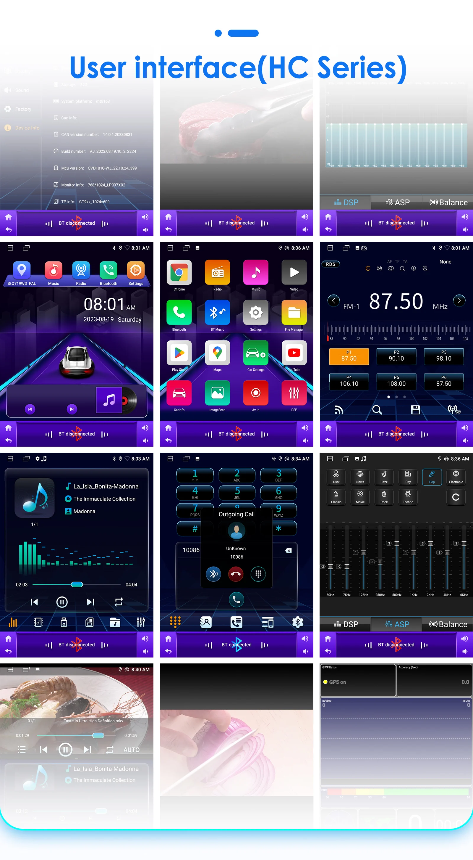 9,7 "2DIN Carplay Android 14 Auto Auto radio für Hyundai Santa Fe 2 2006 - 2012 multimedia-player Autoradio 360 Kamera GPS bildschirm – Detail 8