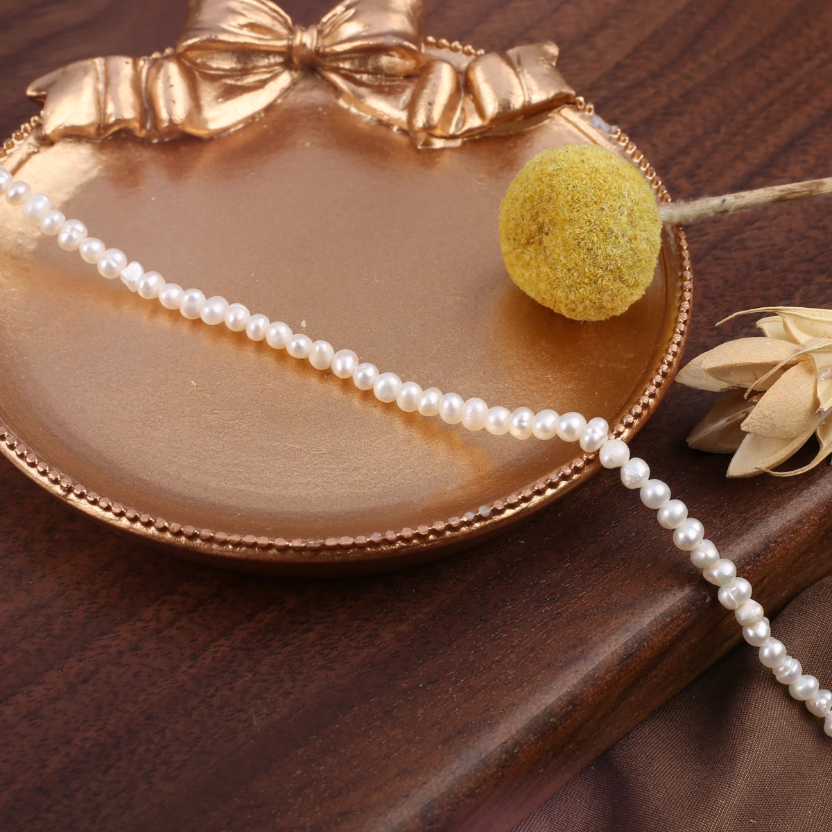 Natural Freshwater White Pearl Potato Shape Loose Spacer Beads DIY Jewelry Making Necklace Earrings Accessories Gift 3-3.5mm