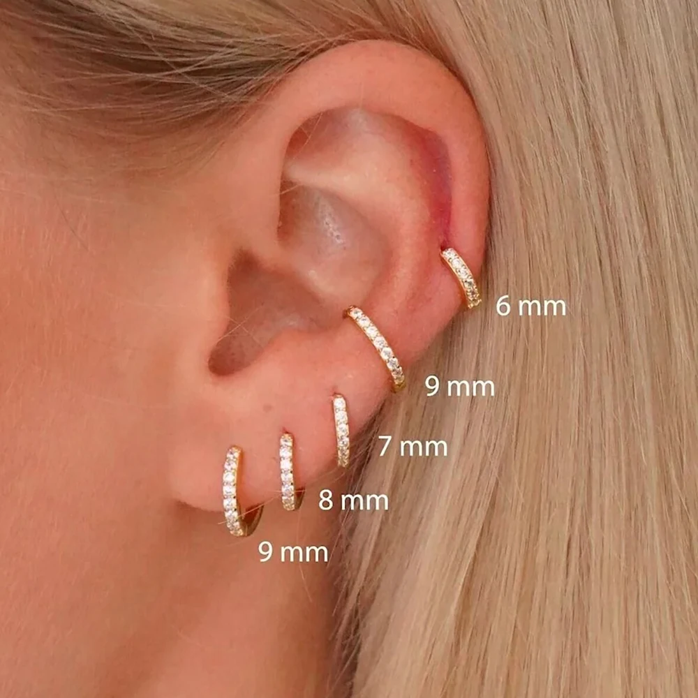 Boucles D'oreilles Femme Acier Inoxydable Set De 23 Piercings Cartilage Hélix - Acier Inoxydable 316L - CZ, Cœur, Étoile - Pour Oreille, Nez, Lèvres - Hommes Et Femmes Boucles D'oreilles Tragus