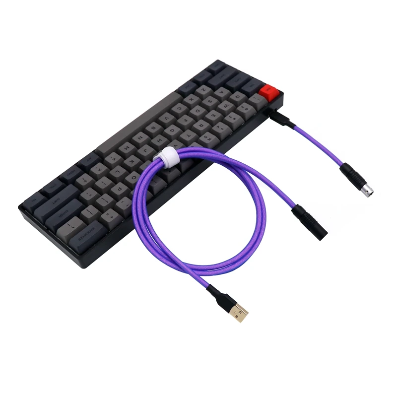 Custom Mechanical Keyboard USB to USB C Type C Straight Cable With Lemo