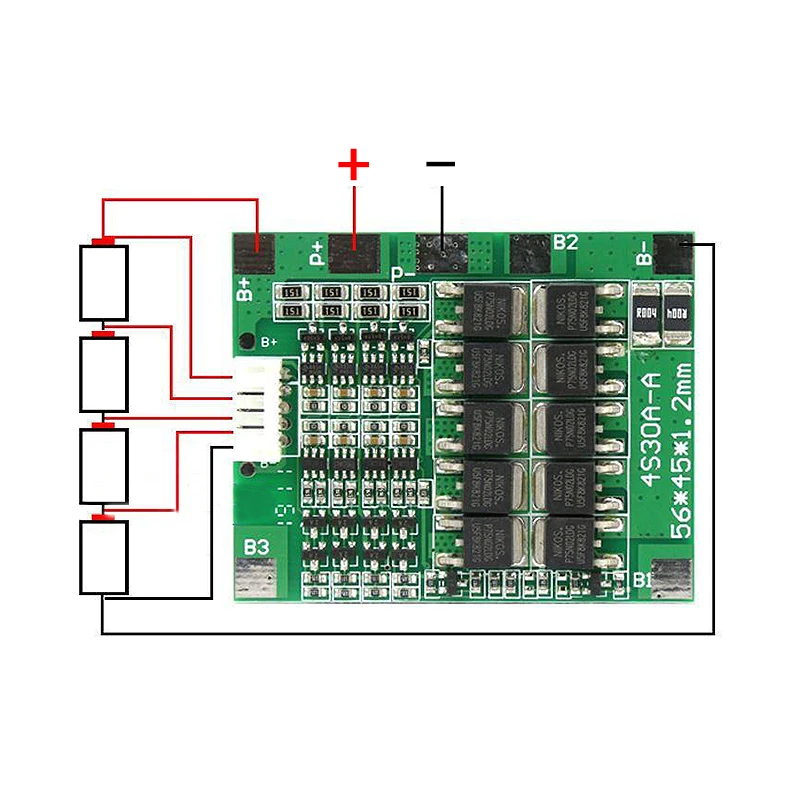 4S 30A 14,8 V Li-Ion Lithium-18650 Batterie BMS Packs PCB Schutz Bord Balance Integrierte Schaltungen – Detail 6