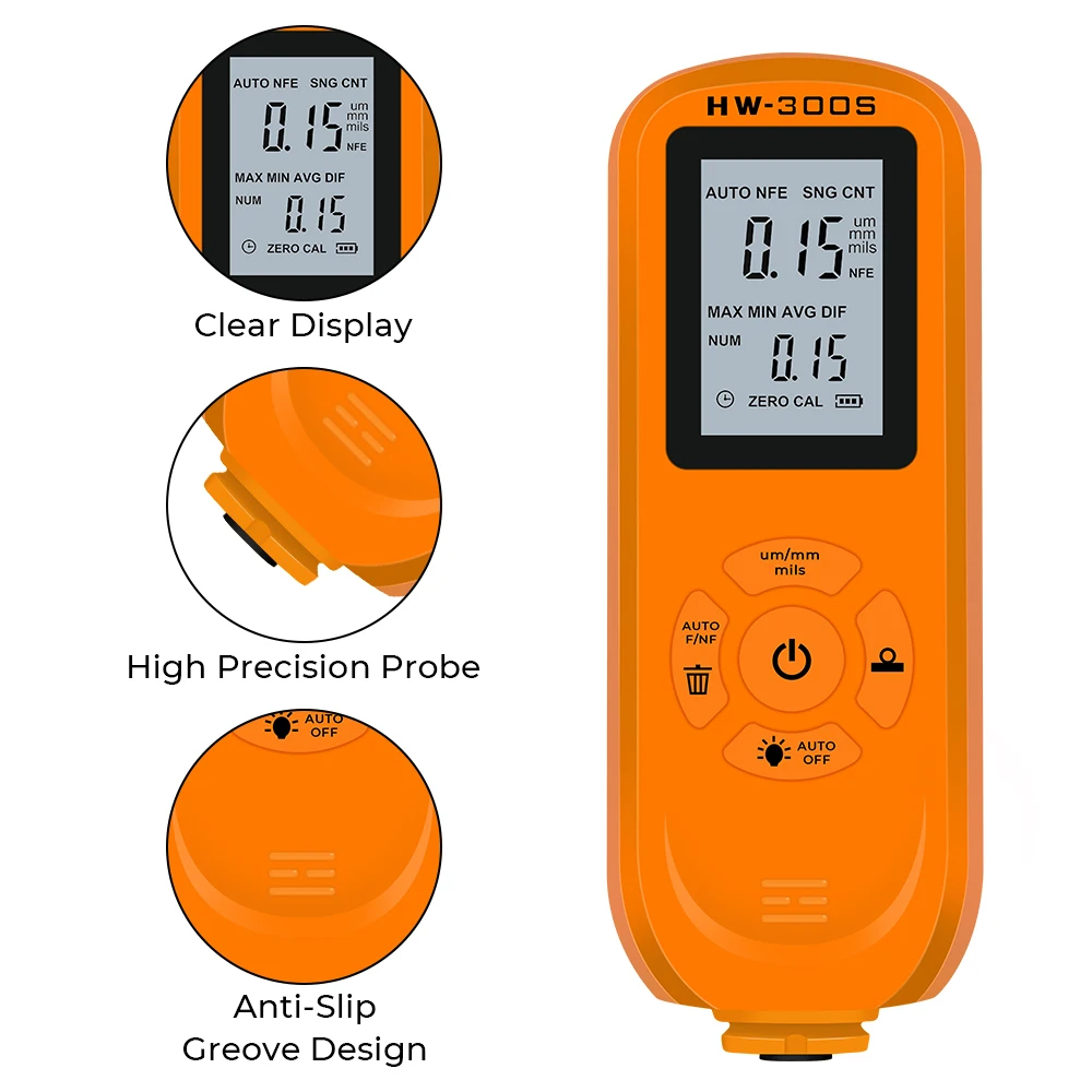 

0-2000UM Digital LCD Manual Measuremnet Instrument Automobile Paint Film Thickness Gauge Precision Car Coating Thickness Gauge