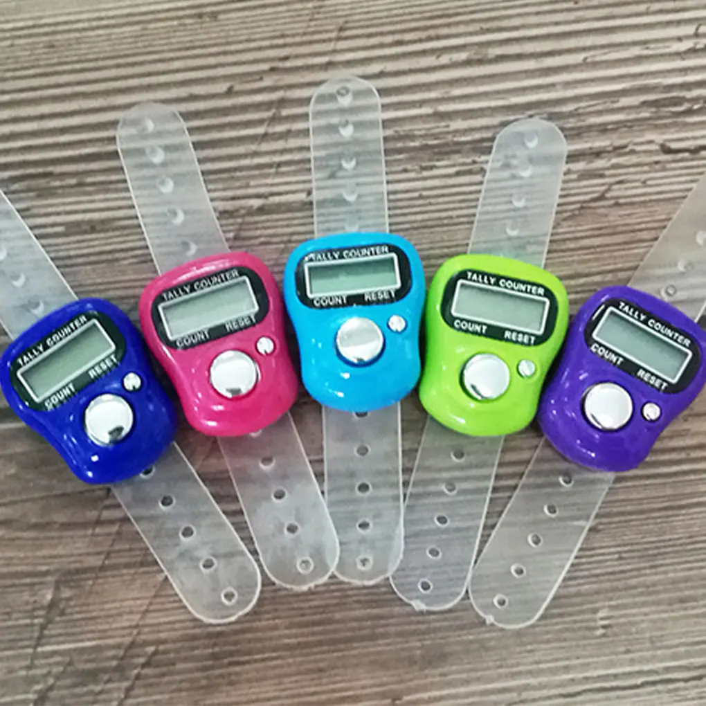 

Hand Held Useful Digital Display Knitting Crochet Amigurumi Purple/Green Stich Row Tally Counter