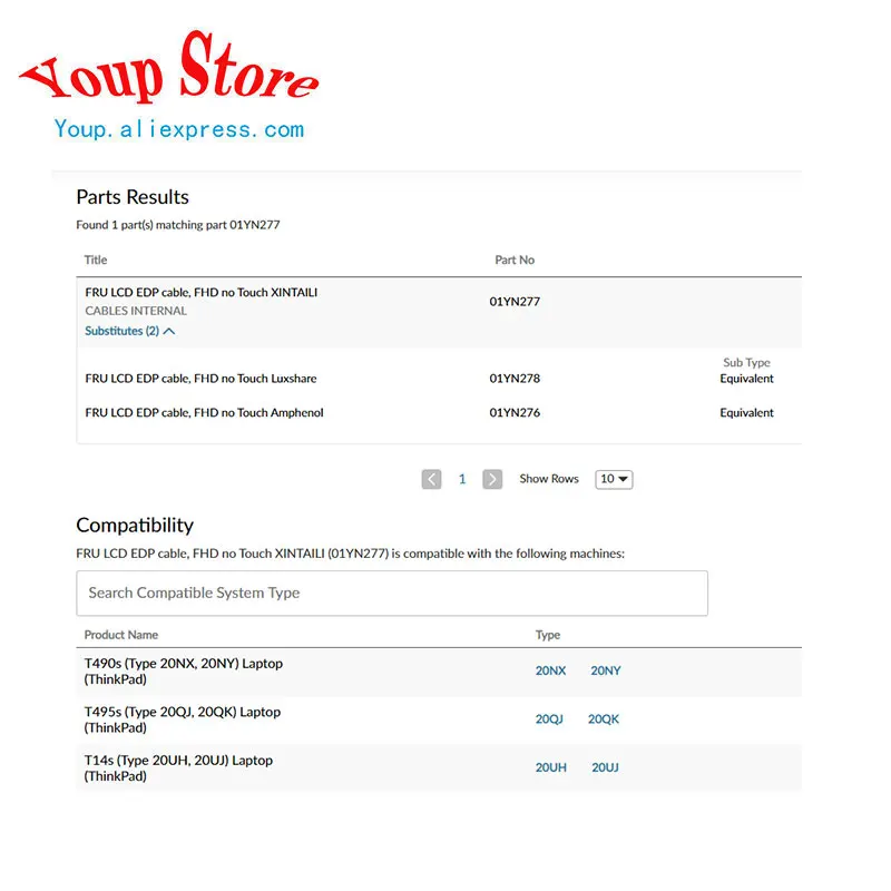 Gintai LCD Kabel Für Lenovo ThinkPad - WQHD EDP 40 PIN Flexkabel