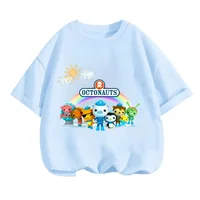 Fashionable Summertime Style! Octonauts Anime T-shirt for Boys and Girls Softly Simple Print Streetwear for Kids' Casually Look 1