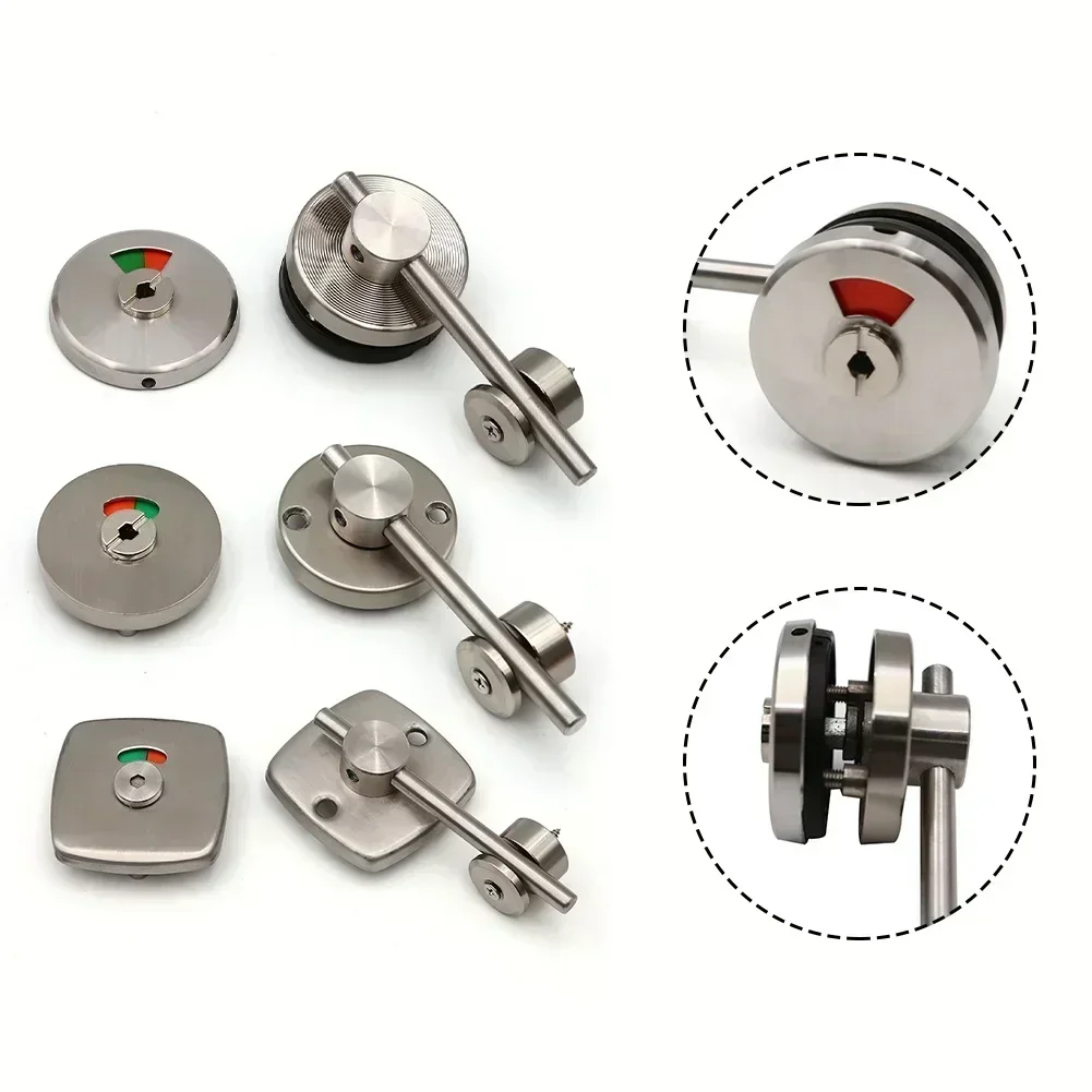 Toilet Indicator Lock Round Rod Latch Stainless Steel Bathroom Partition Indicator Bolt Door Buckle Home Improvement Hardware