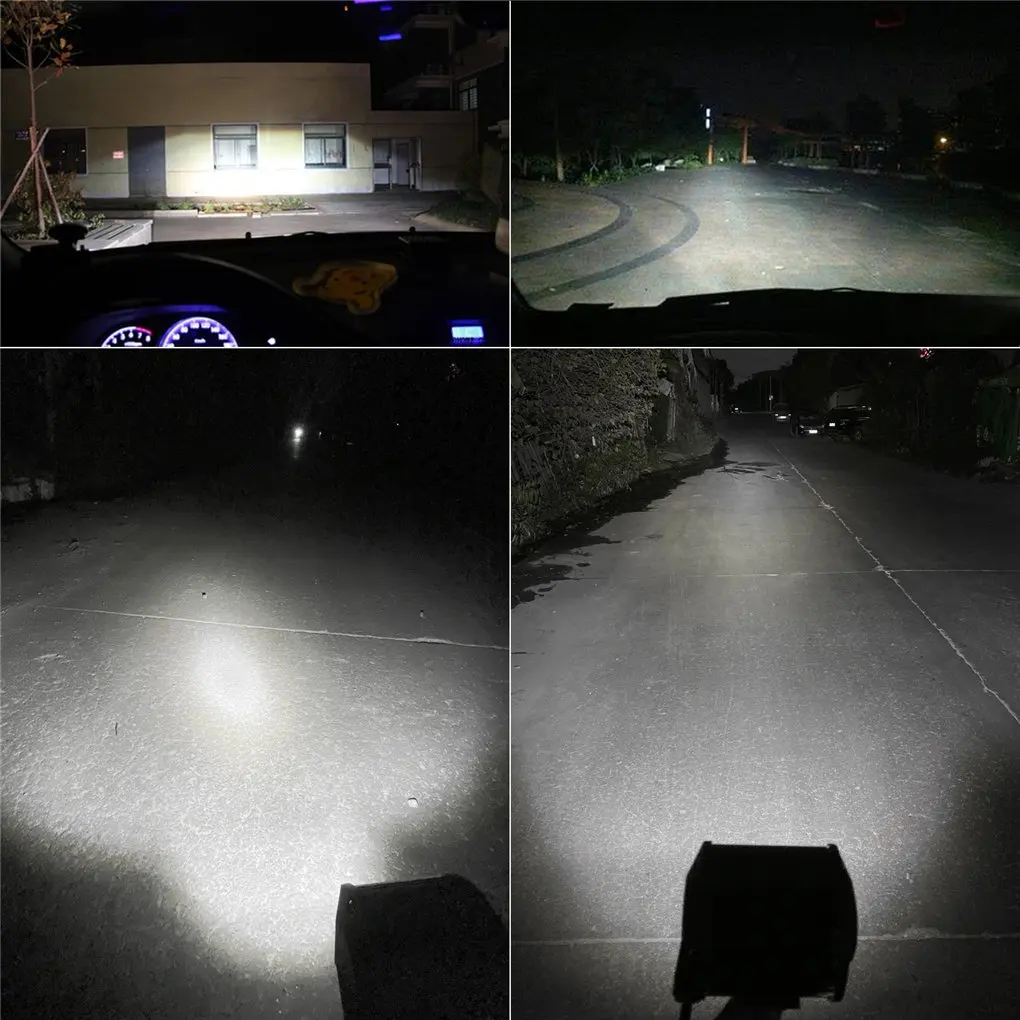 2개 x 24V 288W 7인치 LED 스팟 플러드 램프 바, 야외 캠핑, 자동차 운전, 작업등, 보트, 트럭, SUV, 지프 헤드라이트