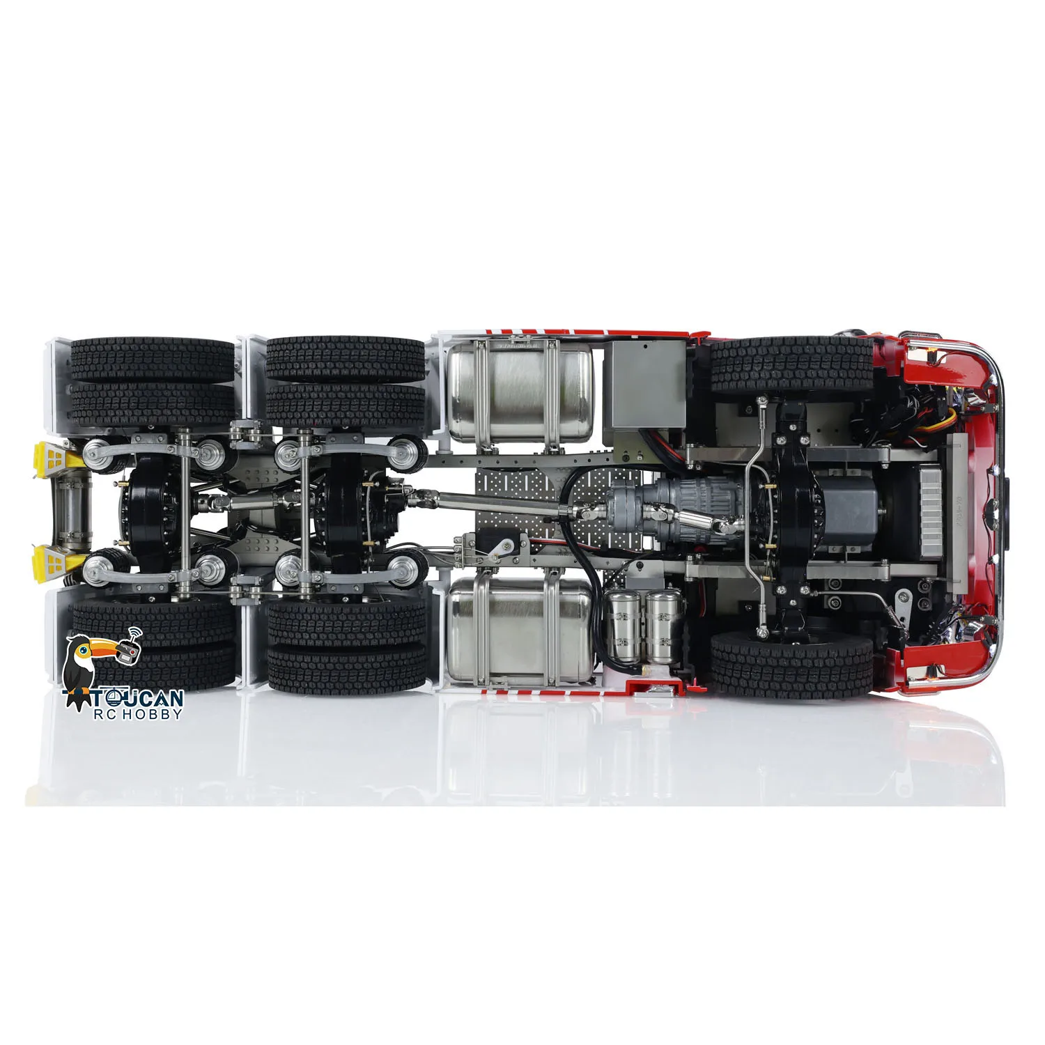 Toys 1/14 770S RC Tractor Truck 6x6 Metal Chassis Light Sound Smoke 3-speed TOUCAN Painted Finished Smoke Controlled Car Vehicle 6
