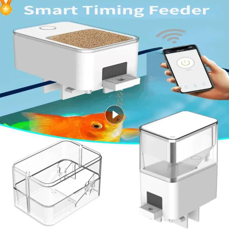 Acquario Fish Tank Feeder Temporizzazione Automatica/Wifi Wireless Smart Phone App Altoparlante Intelligente Telecomando Vocale Alimentazione Del Pesc