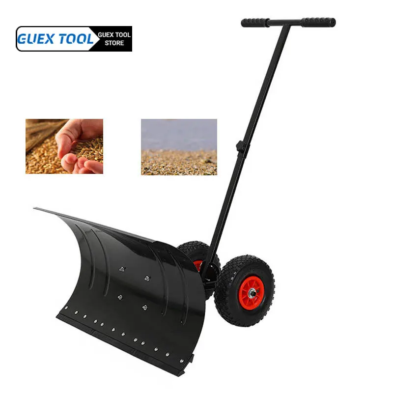 Hand Push Snow Removal Shovel Machine Wheeled Artifact Snow Cleaner Tool  Vehicle On Skis Push Shovel Snow Machine with Wheels