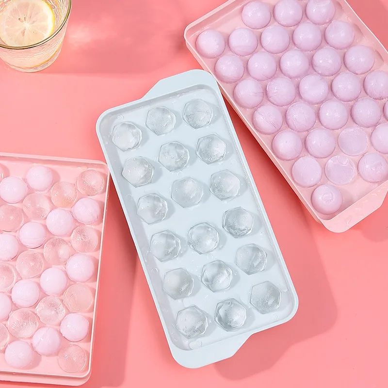 Honeycomb Ice Cube Tray Reusable Silicone Ice Cube Mold BPA Free Ice Maker  with Removable Lid for Easy Release - AliExpress