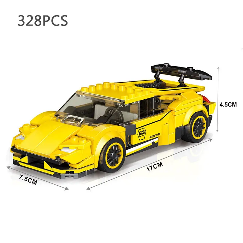 City Speed Champion Sport Racing Cars Building Block Set - Fun & Educational Toy