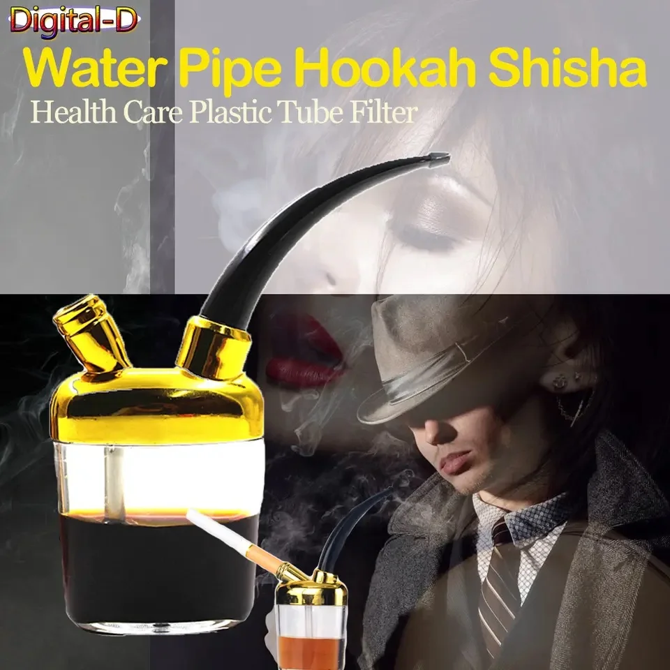 Multifunction Portable Pipe Water Filter Pocket Size Hookah Shisha Holder Mini Cigarette Tobacco Smoking Pipe Smoke Accessories