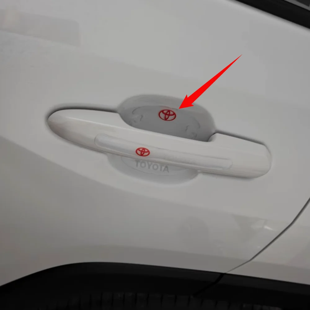 4 Sets Door Handle Protective Film Stickers for Toyota Corolla Camry Rav4 Yaris hilux Prius Auris
